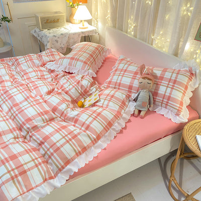 Juego de Cama Princesa Arcoíris con Encaje - Funda Nórdica, Sábana y Volante - Image 4