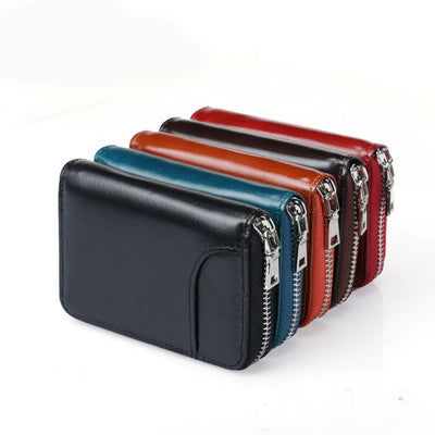 Billetera Compacta de Cuero Genuino con Protección RFID y Múltiples Compartimentos - Image 9
