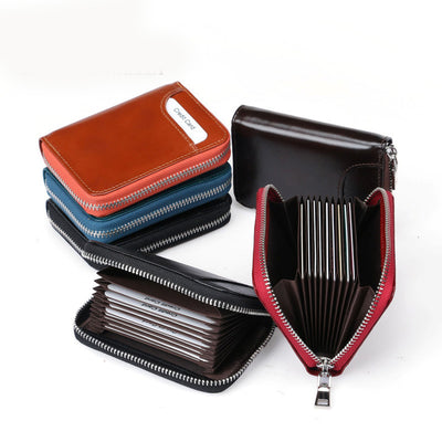 Billetera Compacta de Cuero Genuino con Protección RFID y Múltiples Compartimentos - Image 10