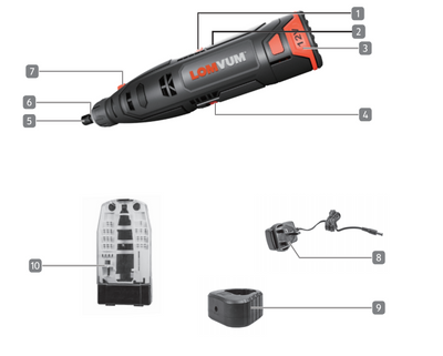 Minigrabadora Eléctrica Inalámbrica con Batería Recargable - Kit Completo para Grabado y Carpintería - Image 3
