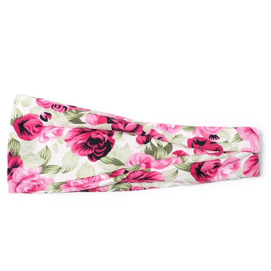 Banda Elástica Deportiva Floral para Yoga y Running - Absorbe Sudor - Image 2