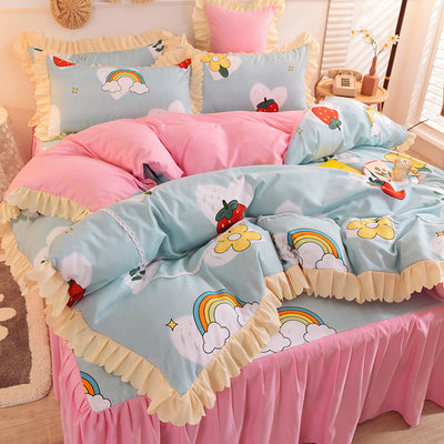 Juego de Cama Princesa con Encaje y Corazones - Funda Nórdica Romántica - Image 8