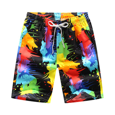 Pantalones Cortos de Playa Sueltos con Estampado - Talla Grande Europeo Americano - Image 9
