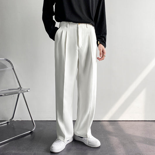 Pantalones Anchos Holgados para Hombre - Corte Recto Elegante Primavera Verano - Image 4