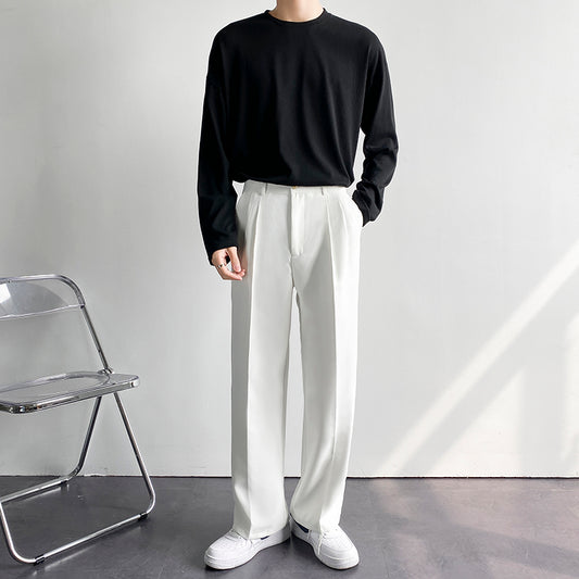 Pantalones Anchos Holgados para Hombre - Corte Recto Elegante Primavera Verano - Image 2