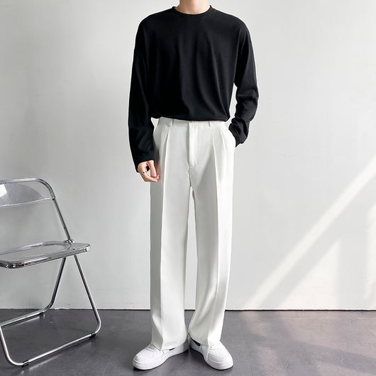 Pantalones Anchos Holgados para Hombre - Corte Recto Elegante Primavera Verano - Image 2