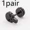 Skull Head Men's Titanium Steel Hypoallergenic Stud Earrings Negro 1pair