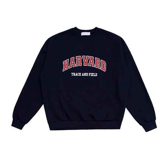 Sudadera Béisbol con Estampado de Letras - Cuello Redondo