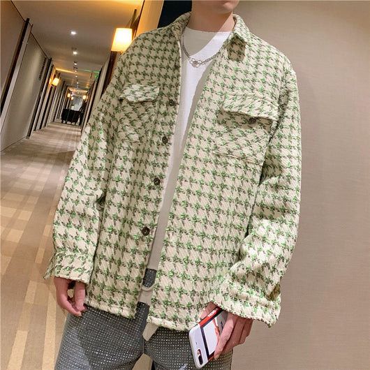 Camisa Abrigo Cuadros Pata de Gallo en Lana con Bolsillos Amplios - Image 6