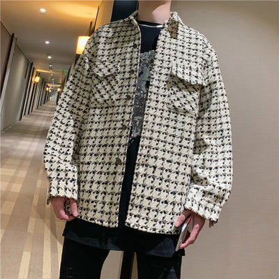 Camisa Abrigo Cuadros Pata de Gallo en Lana con Bolsillos Amplios - Image 2