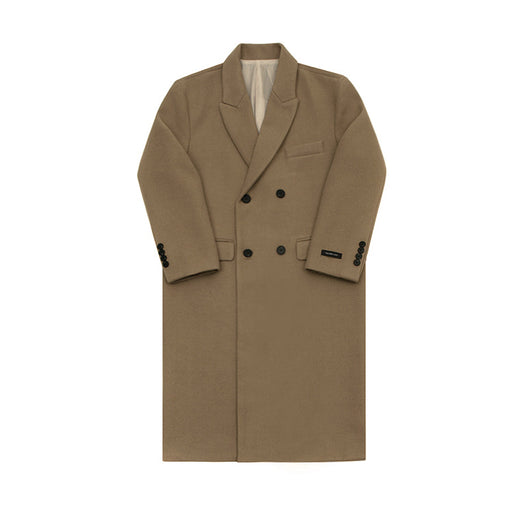 Abrigo de Lana Hombre Estilo Británico Moda Coreana Invierno Corte Medio - Image 4