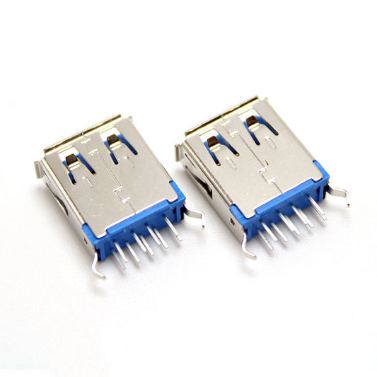 Conector USB 3.0 Hembra 90 Grados con Carcasa de Cobre - Image 2