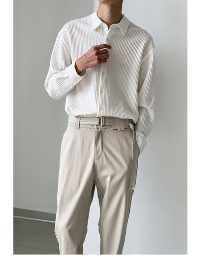 Camisa Manga Larga Ligera para Hombre - Ajuste Holgado Primavera Verano - Image 10