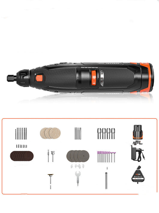 Minigrabadora Eléctrica Inalámbrica con Batería Recargable - Kit Completo para Grabado y Carpintería