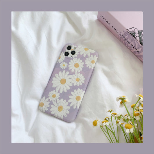Funda para Celular Apple Xs Max con Diseño de Margarita Morada Estilo Pintura al Óleo - Image 6
