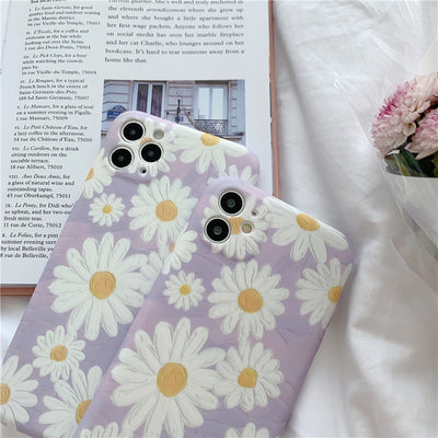 Funda para Celular Apple Xs Max con Diseño de Margarita Morada Estilo Pintura al Óleo - Image 9
