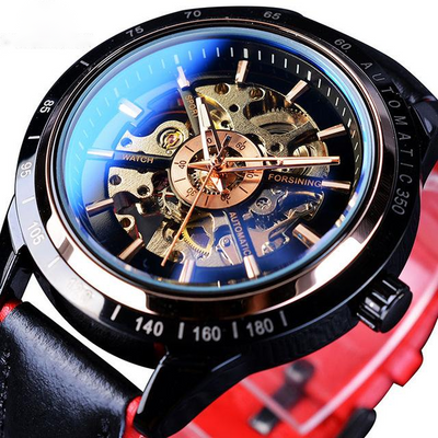Reloj Mecánico Automático Impermeable para Hombre con Esfera Hueca
