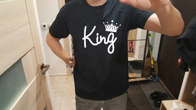 Playera de Pareja King & Queen con Estampado de Corona - Image 8