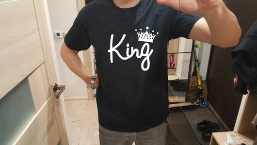Playera de Pareja King & Queen con Estampado de Corona - Image 8