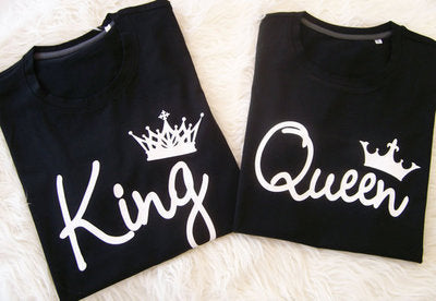 Playera de Pareja King & Queen con Estampado de Corona - Image 13