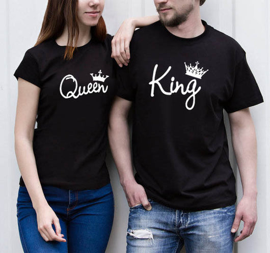 Playera de Pareja King & Queen con Estampado de Corona - Image 14