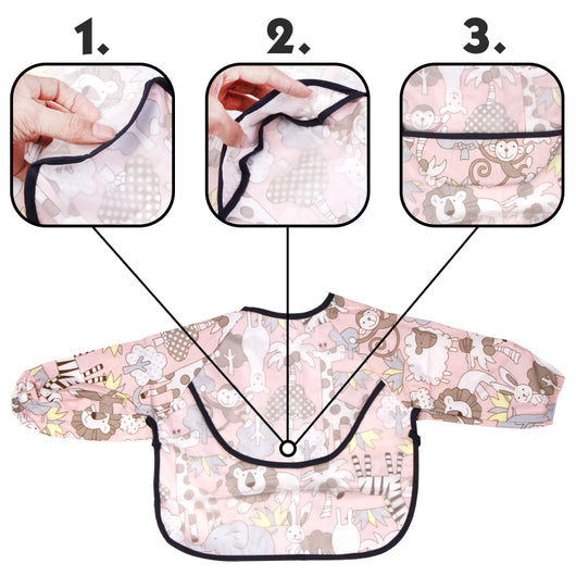 Babero Impermeable de Manga Larga Resistente para Bebé - Image 8