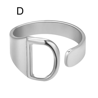 Anillo Ajustable de Letras Iniciales en Oro - Diseño Personalizado Abierto - Image 5