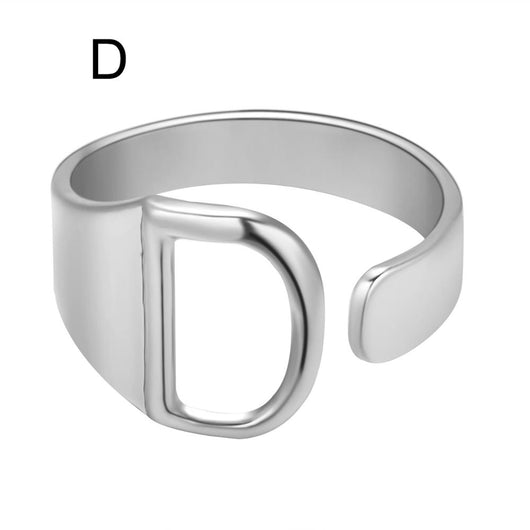 Anillo Ajustable de Letras Iniciales en Oro - Diseño Personalizado Abierto - Image 5