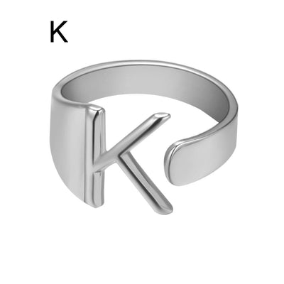 Anillo Ajustable de Letras Iniciales en Oro - Diseño Personalizado Abierto - Image 12