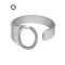 European And American A-Z Letter Ring Dorado Metal Adjustable Open Ring Initials Name Letter Female Factory Direct Sales Plateado O