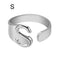European And American A-Z Letter Ring Dorado Metal Adjustable Open Ring Initials Name Letter Female Factory Direct Sales Plateado S