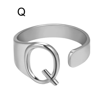 Anillo Ajustable de Letras Iniciales en Oro - Diseño Personalizado Abierto - Image 19