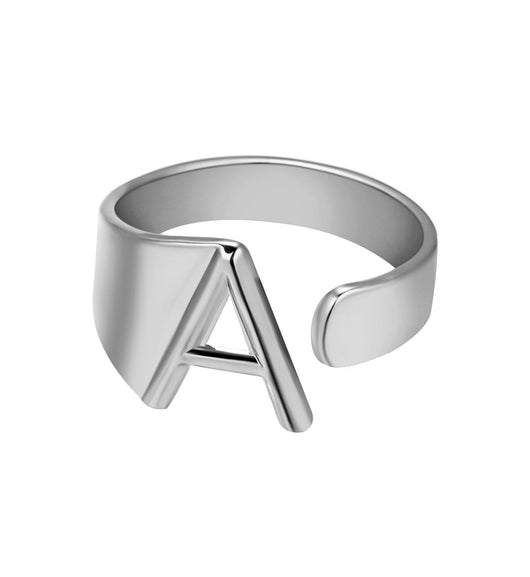 Anillo Ajustable de Letras Iniciales en Oro - Diseño Personalizado Abierto - Image 2