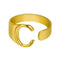 European And American A-Z Letter Ring Dorado Metal Adjustable Open Ring Initials Name Letter Female Factory Direct Sales Golden C