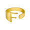 European And American A-Z Letter Ring Dorado Metal Adjustable Open Ring Initials Name Letter Female Factory Direct Sales Golden F