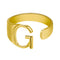 European And American A-Z Letter Ring Dorado Metal Adjustable Open Ring Initials Name Letter Female Factory Direct Sales Golden G
