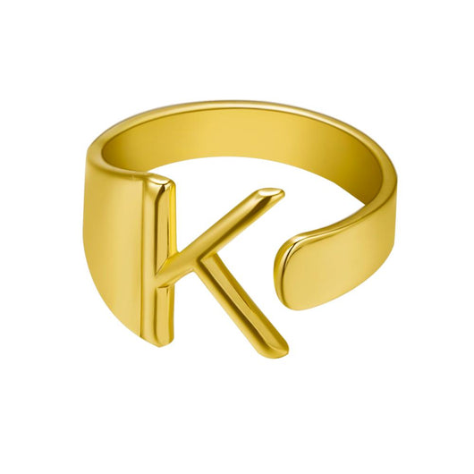 Anillo Ajustable de Letras Iniciales en Oro - Diseño Personalizado Abierto - Image 39