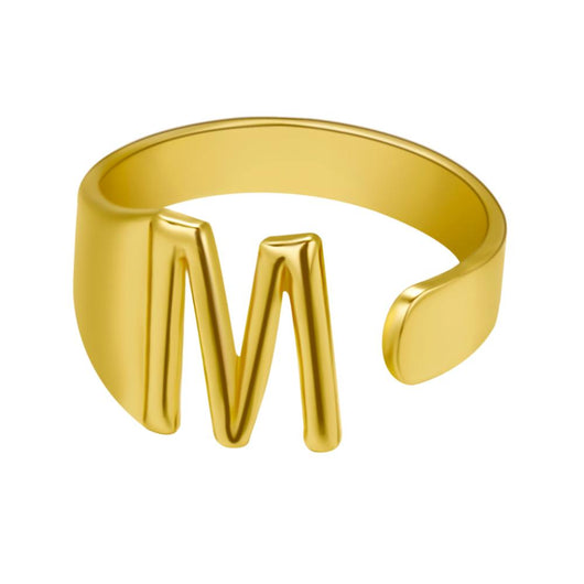 Anillo Ajustable de Letras Iniciales en Oro - Diseño Personalizado Abierto - Image 41