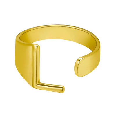 Anillo Ajustable de Letras Iniciales en Oro - Diseño Personalizado Abierto - Image 40
