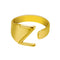 European And American A-Z Letter Ring Dorado Metal Adjustable Open Ring Initials Name Letter Female Factory Direct Sales Golden Z
