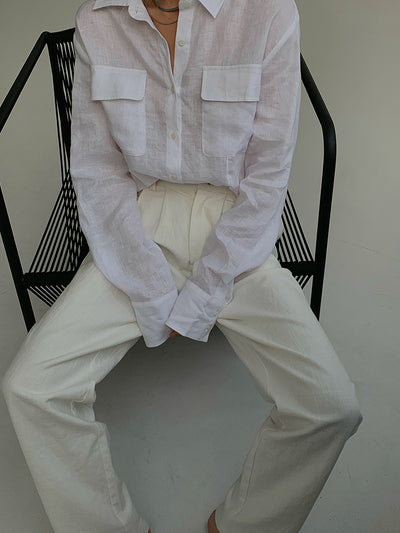 Pantalón Recto de Talle Alto Oversize Casual - Image 6