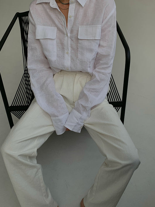 Pantalón Recto de Talle Alto Oversize Casual - Image 6