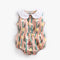 Chaleco Floral sin Mangas con Cuello Solapa - Estampado Bambú y Flores