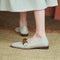 Zapatos Planos con Punta Cuadrada y Hebilla Metálica