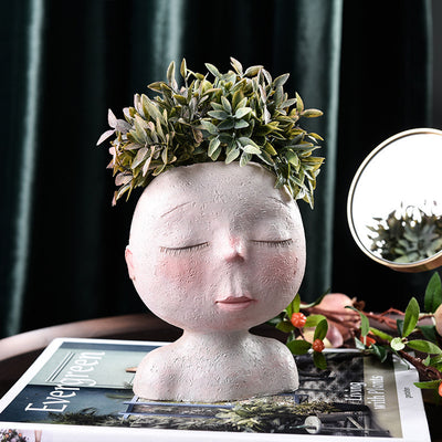 Maceta Escultura Decorativa Nórdica con Diseño Floral Artístico - Image 11
