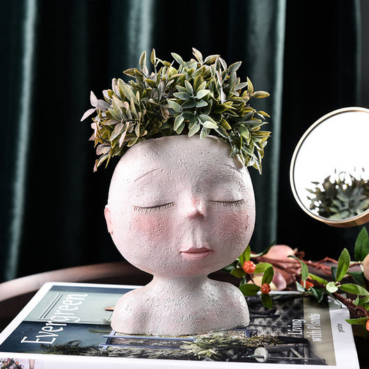 Maceta Escultura Decorativa Nórdica con Diseño Floral Artístico - Image 11