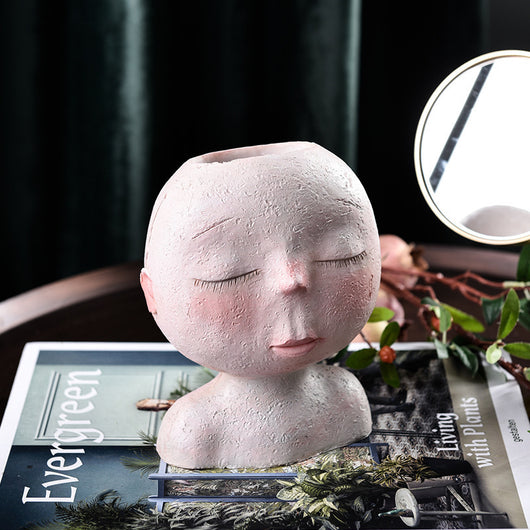 Maceta Escultura Decorativa Nórdica con Diseño Floral Artístico - Image 12