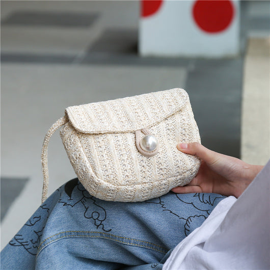 Bolso Diagonal con Hebilla de Perlas Imitación - Image 4