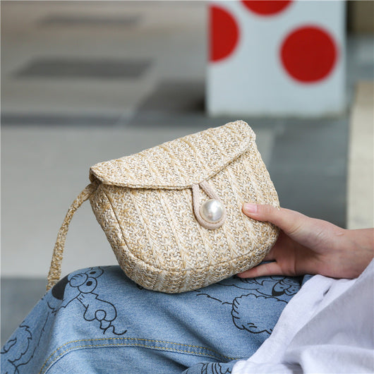 Bolso Diagonal con Hebilla de Perlas Imitación - Image 3