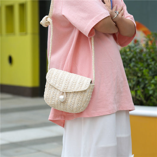 Bolso Diagonal con Hebilla de Perlas Imitación - Image 5